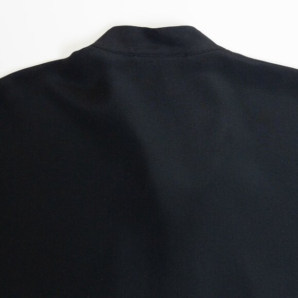 FRAME Silk Blouse Black Flounce Short Sleeve Top Button Up XS - Picture 11 of 14